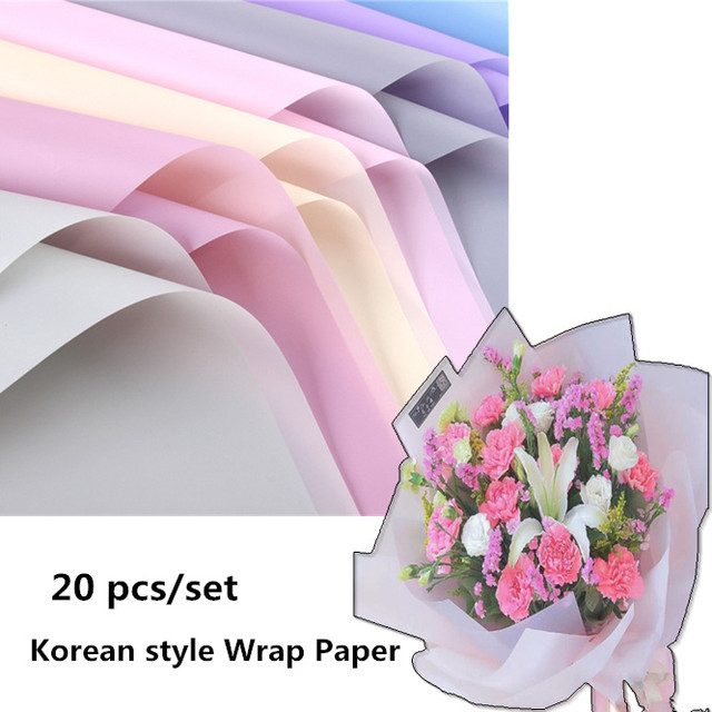20pcs/set Korean style Color Tissue Paper Wrapping Flower Wrap Paper  Valentine's Gift Wrapping Paper Wedding Gift Packing Materi - AliExpress